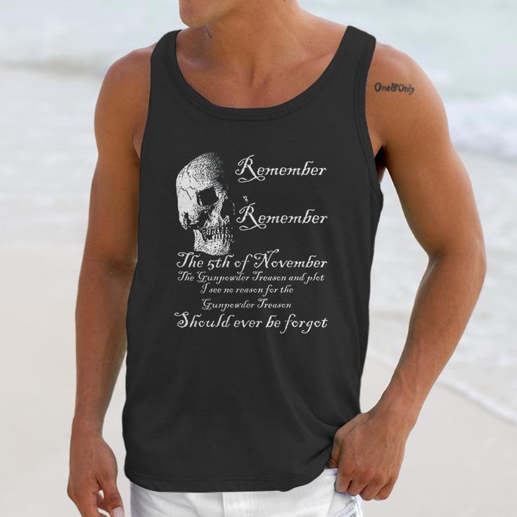 Skull 5Th Of November Guy Fawkes Quote Unisex Tank Top Gifts for Her