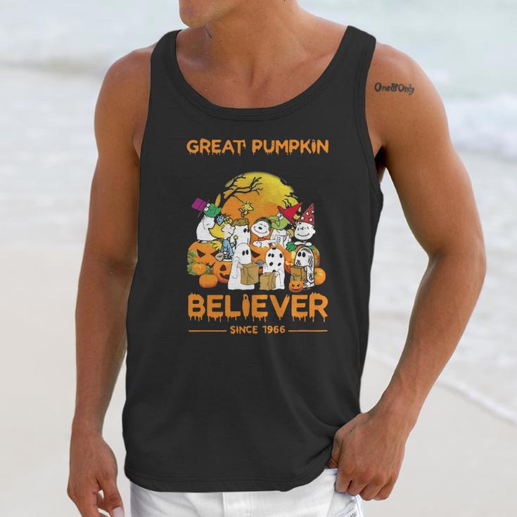 Snoopy Brown’S Ghost Great Pumpkin Believer Since 1966 Shirt Unisex Tank Top Gifts for Her