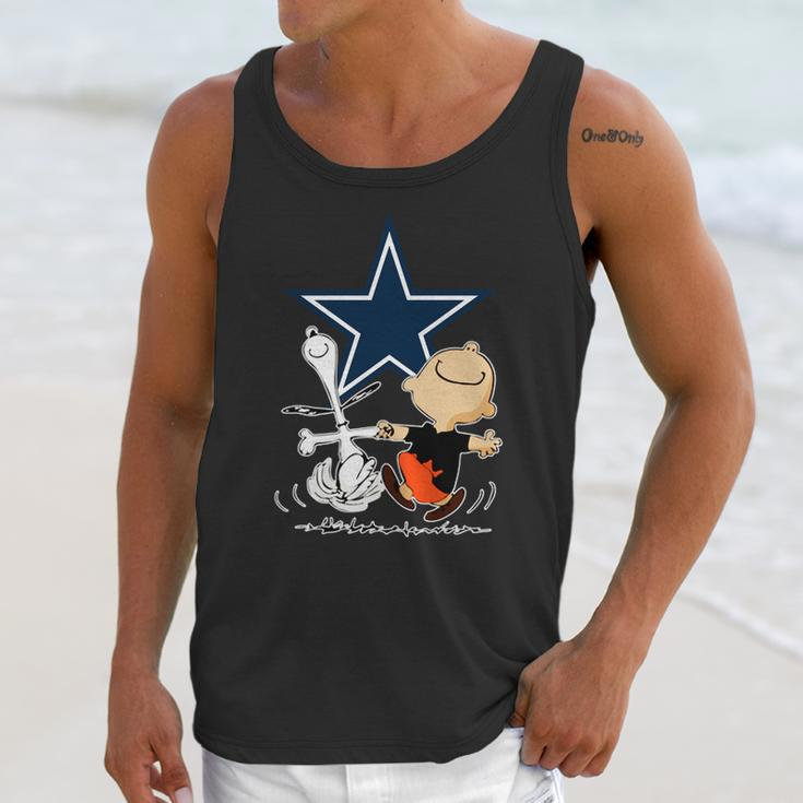 Snoopy Cowboys Fans Unisex Tank Top Gifts for Her