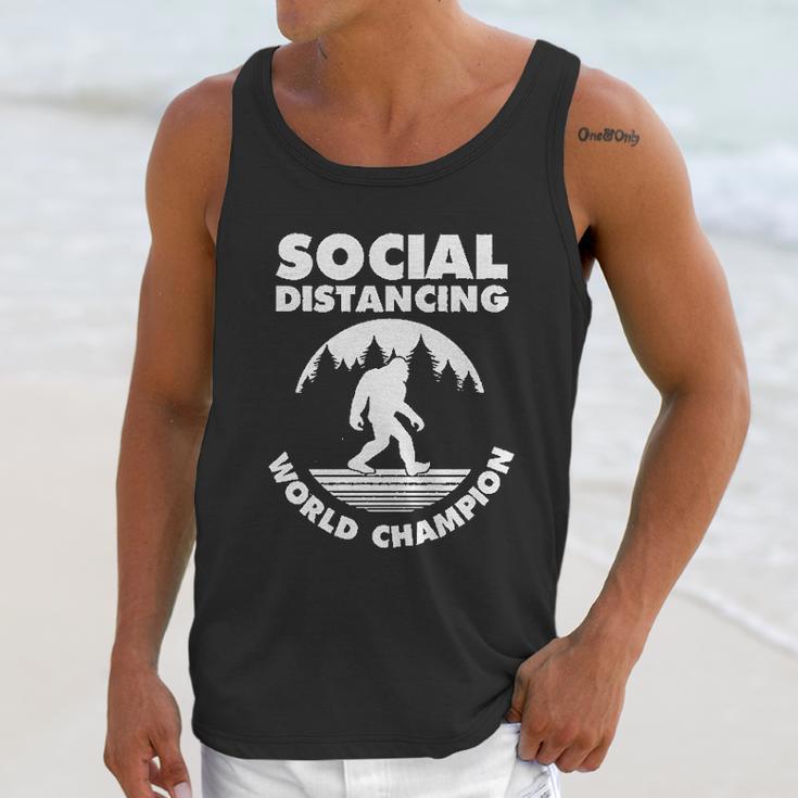 Social Distancing Bigfoot Unisex Tank Top Gifts for Her