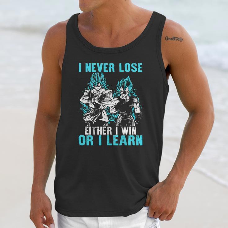 Son Goku And Vegeta I Never Lose Either I Win Or I Learn Unisex Tank Top Gifts for Her