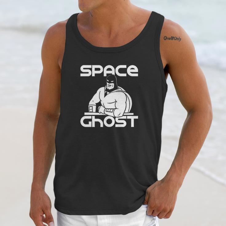 Space Ghost Line Art Space Ghost At Desk Unisex Tank Top Gifts for Her