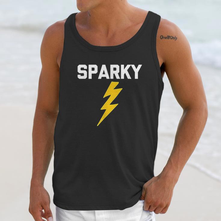 Sparky Funny Saying Electrician Unisex Tank Top Gifts for Her