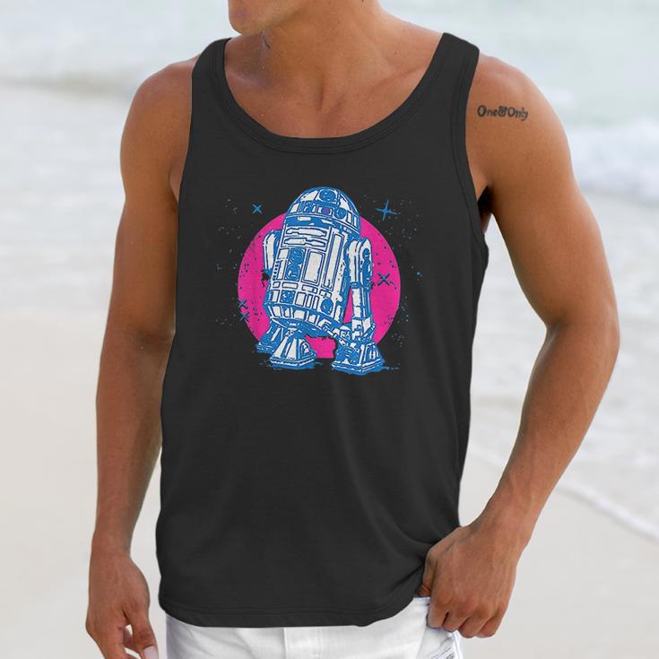 Star Wars R2-D2 Vintage Neon Retro Sparkly Badge Unisex Tank Top Gifts for Her