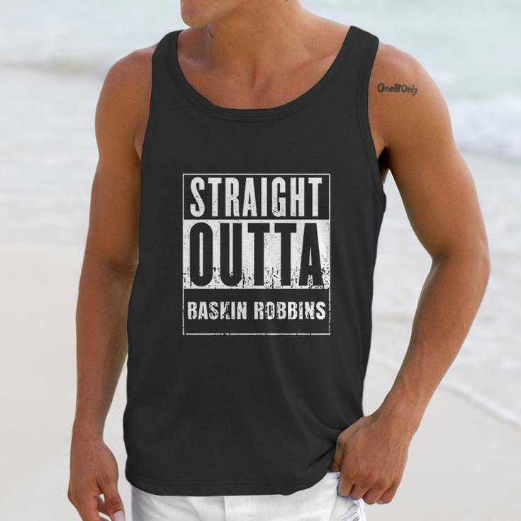 Straight Outta Baskin Robbins Movie And Fast Food Parody Unisex Tank Top Gifts for Her