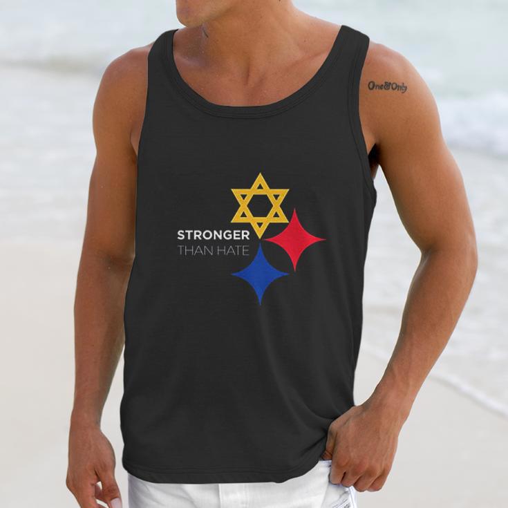 Stronger Than Hate Official Pittsburgh Steelers Steel City Star Of David Unisex Tank Top Gifts for Her