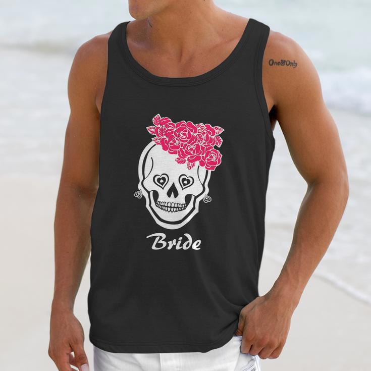 Sugar Skull Halloween Wedding Day Of The Dead Bride Graphic Design Printed Casual Daily Basic Unisex Tank Top Gifts for Her