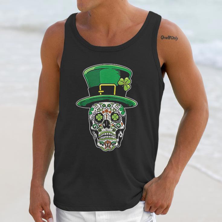 Sugar Skull Saint Patricks Day Of Dead Unisex Tank Top Gifts for Her