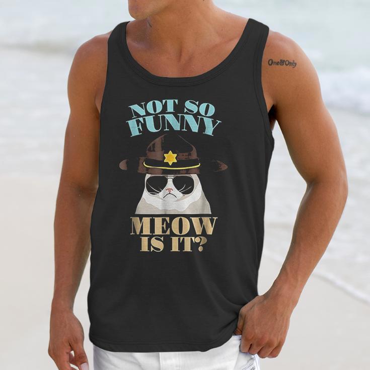 Super State Trooper Cat Not So Funny Meow Is It Gift Unisex Tank Top Gifts for Her