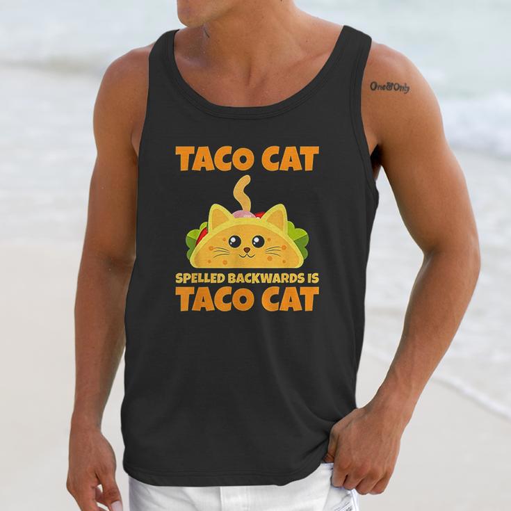 Tacocat Spelled Backwards Taco Cat Cinco De Mayo Gift Unisex Tank Top Gifts for Her