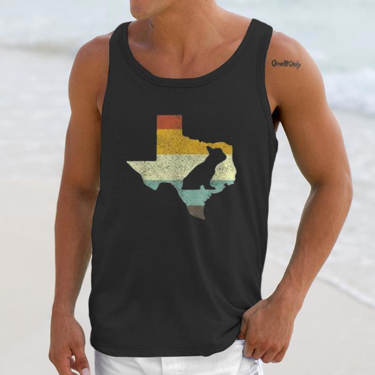 Texas French Bulldog Dog Vintage Texan Frenchie Unisex Tank Top Gifts for Her