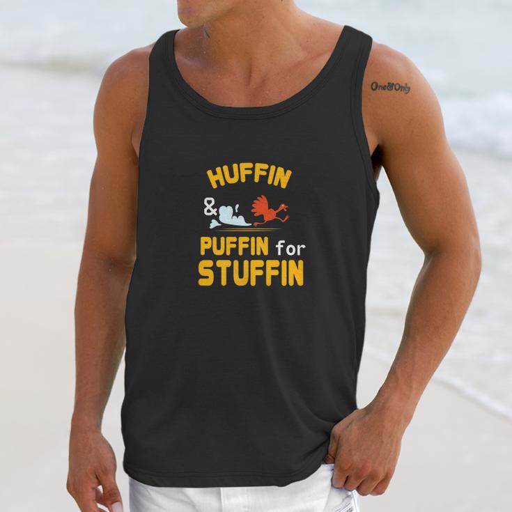 Thanksgiving Turkey Trot Huffin Puffin For Stuffin Unisex Tank Top Gifts for Her