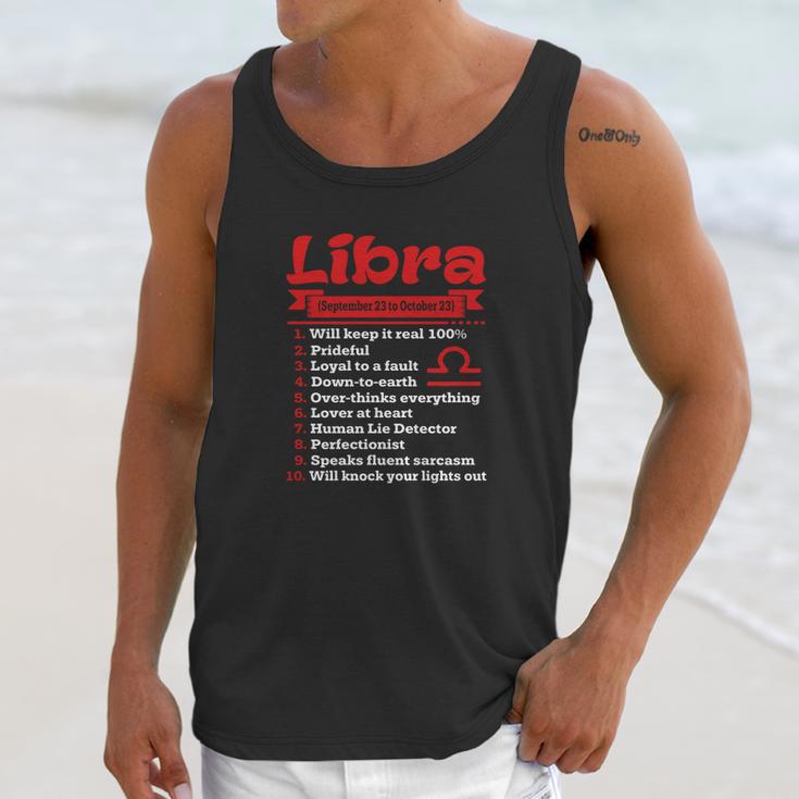 Top Ten Signs To Spot True Libra Red Color Unisex Tank Top Gifts for Her