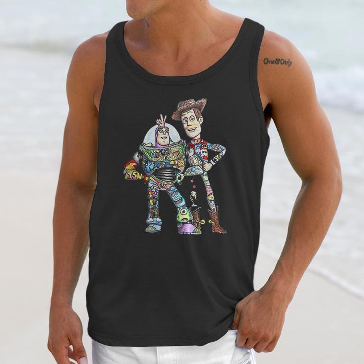 Toy Story Character Buzz Lightyear And Woody Unisex Tank Top Gifts for Her