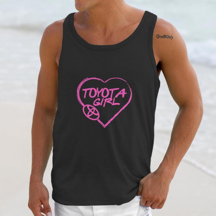 Toyota Girl Pink Heart Lovely Unisex Tank Top Gifts for Her