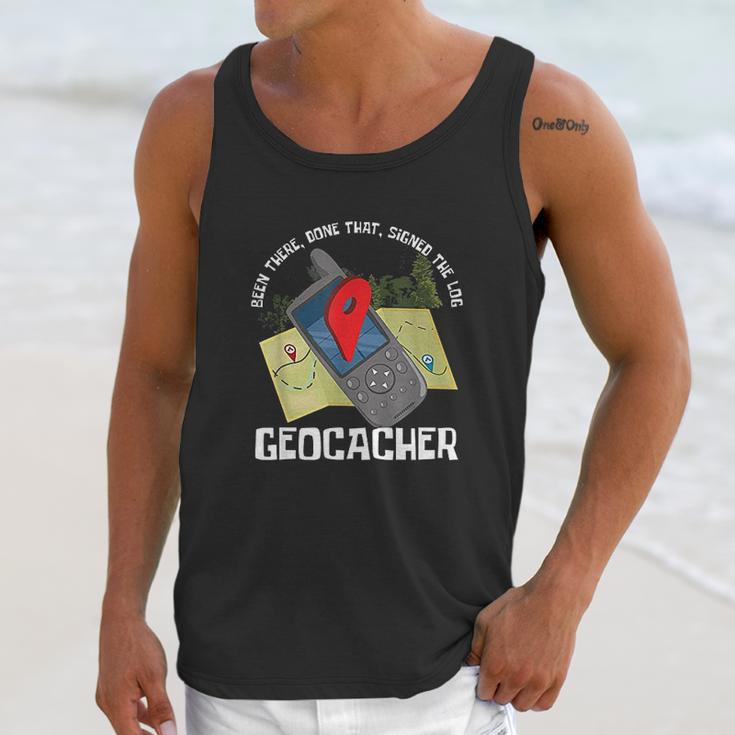 Treasure Hunter Geocache Hunting Signed The Log Geocacher Unisex Tank Top Gifts for Her