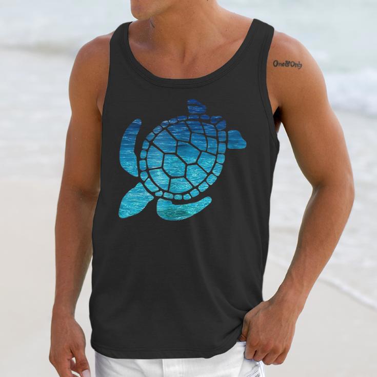 Turtle Lovers Blue Aqua Colors BeachCutes Unisex Tank Top Gifts for Her