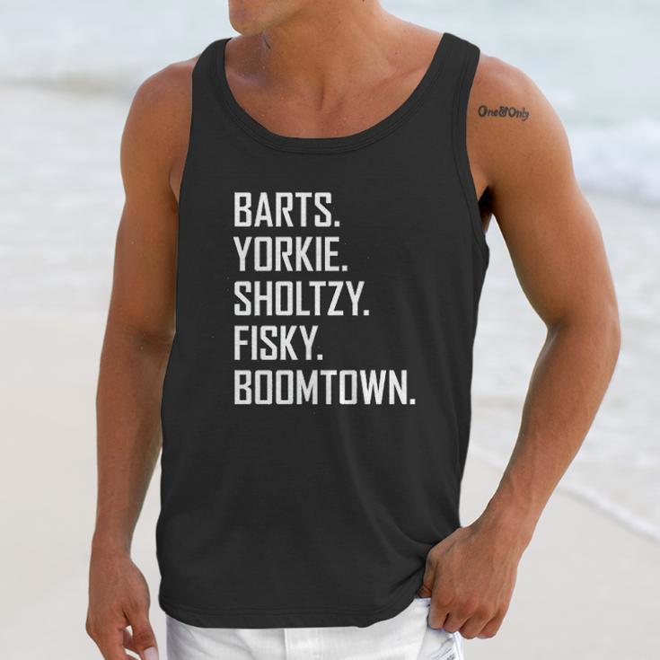 Ugp Campus Apparel Barts Yorkie Sholtzy Fisky Boomtown Funny Hockey Unisex Tank Top Gifts for Her