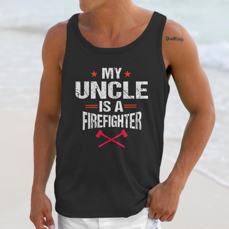 My Uncle Is A Firefighter Vintage Thin Red Line Nephew Gift Unisex Tank Top Gifts for Her