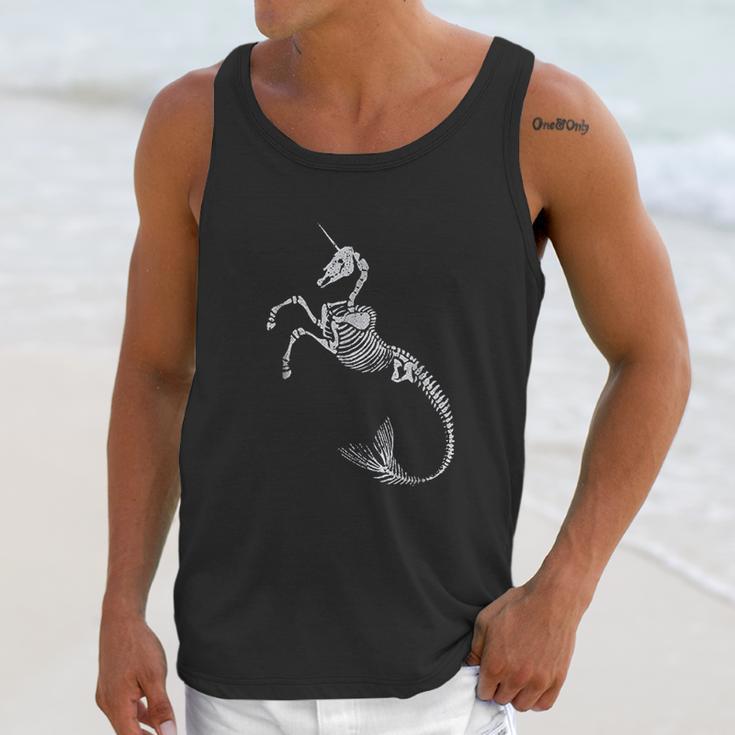 Unicorn Mermaid Skeleton Halloween Fantasy Art Unisex Tank Top Gifts for Her