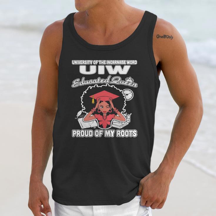 University Of The Incarnate Word Uiw Educated Queen Proud Of My Roots Unisex Tank Top Gifts for Her