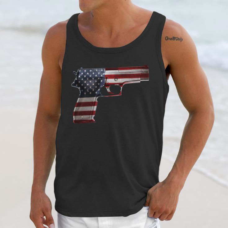 Usa Pistol Gun Unisex Tank Top Gifts for Her