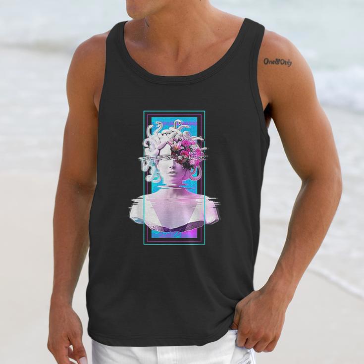 Vaporwave Medusa Statue Aesthetic Art Glitch Japanese Otaku Unisex Tank Top Gifts for Her