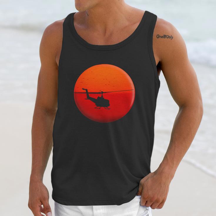 Vietnam Helicopter Sunset Unisex Tank Top Gifts for Her