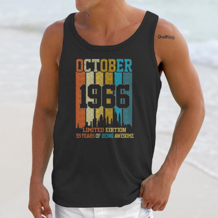 Vintage 1966 55 Years Old Made In October 1966 55Th Bday Unisex Tank Top Gifts for Her