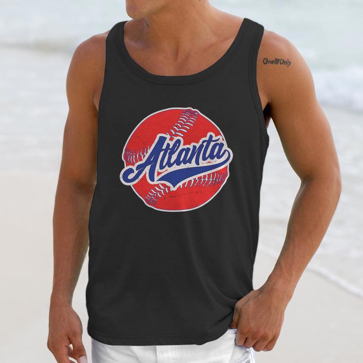 Vintage Atlanta Baseball Sports Logo Unisex Tank Top Gifts for Her