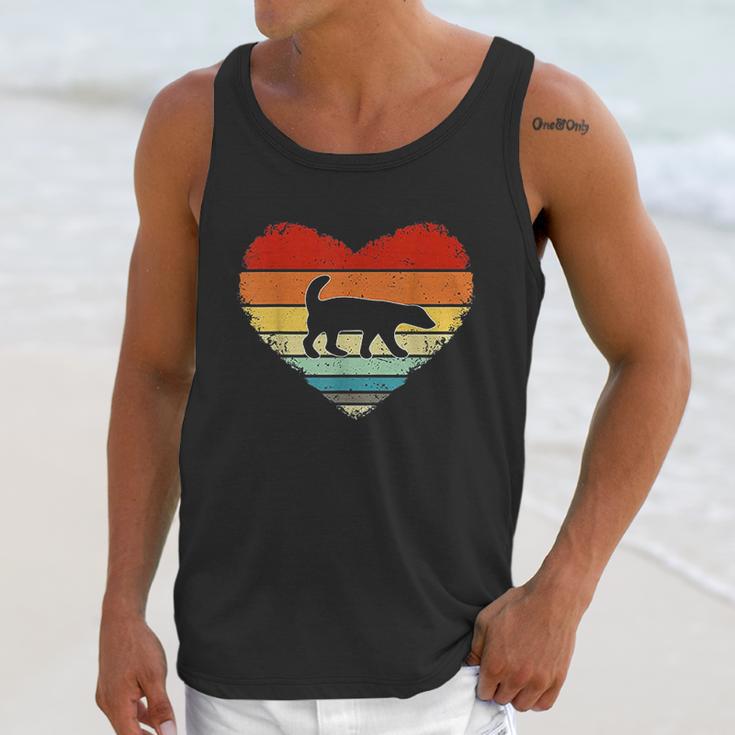 Vintage Heart Honey Badger Unisex Tank Top Gifts for Her