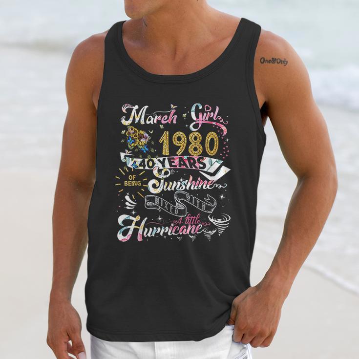 Vintage March 1980 Classic 40Th Birthday Gift 40 Years Old Unisex Tank Top Gifts for Her