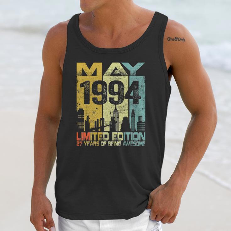 Vintage May 1994 Funny 27Th Birthday 27 Years Old Gift Unisex Tank Top Gifts for Her