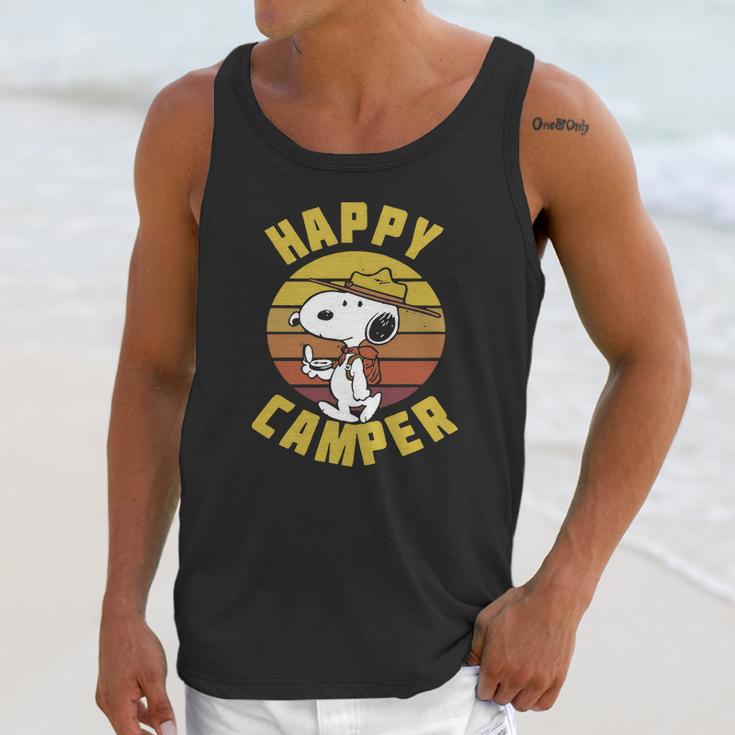 Vintage Peanuts Snoopy Happy Camper Unisex Tank Top Gifts for Her