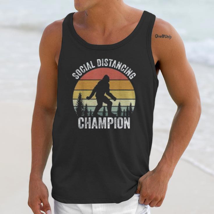 Vintage Retro Social Distancing Champion Bigfoot Unisex Tank Top Gifts for Her