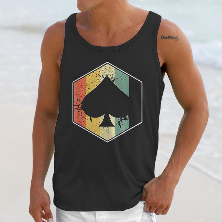 Vintage Spade Retro Poker Card Symbol Casino Unisex Tank Top Gifts for Her