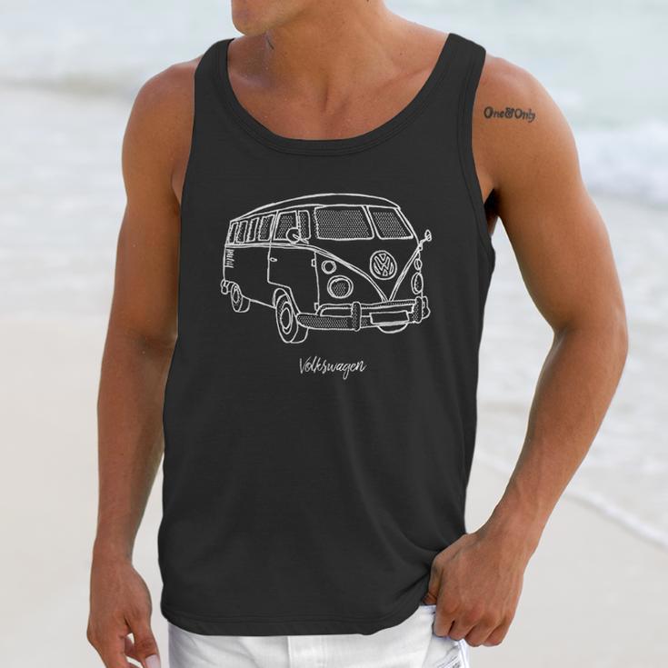 Volkswagen Camper Doodle Unisex Tank Top Gifts for Her