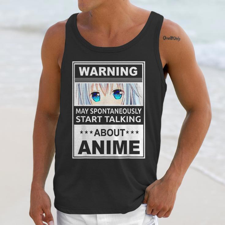 Warning May Spontaneously Start Talking About Anime Manga Unisex Tank Top Gifts for Her