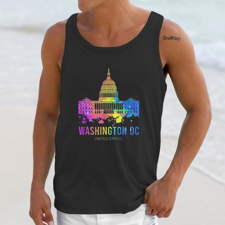 Washington Dc Skyline Watercolor Souvenirs Gifts Us Capitol Unisex Tank Top Gifts for Her