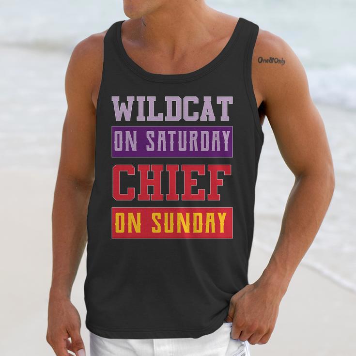 Wildcat On Saturday Chief On Sunday Unisex Tank Top Gifts for Her