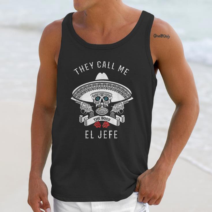 They Call Me El Jefe Boss Joke Cinco De Mayo Unisex Tank Top Gifts for Her