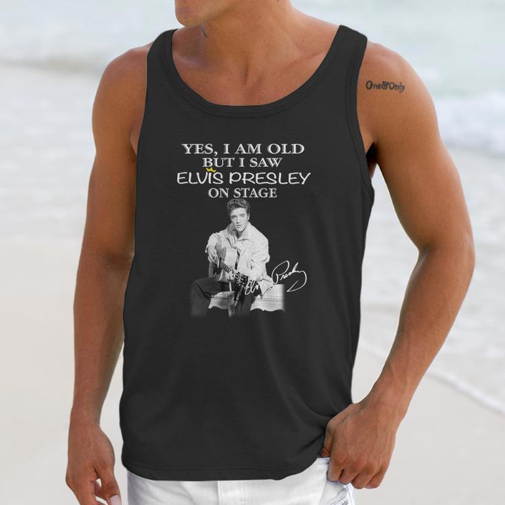 Yes I Am Old But I Saw Elvis Presley On Stage Signature Unisex Tank Top Gifts for Her