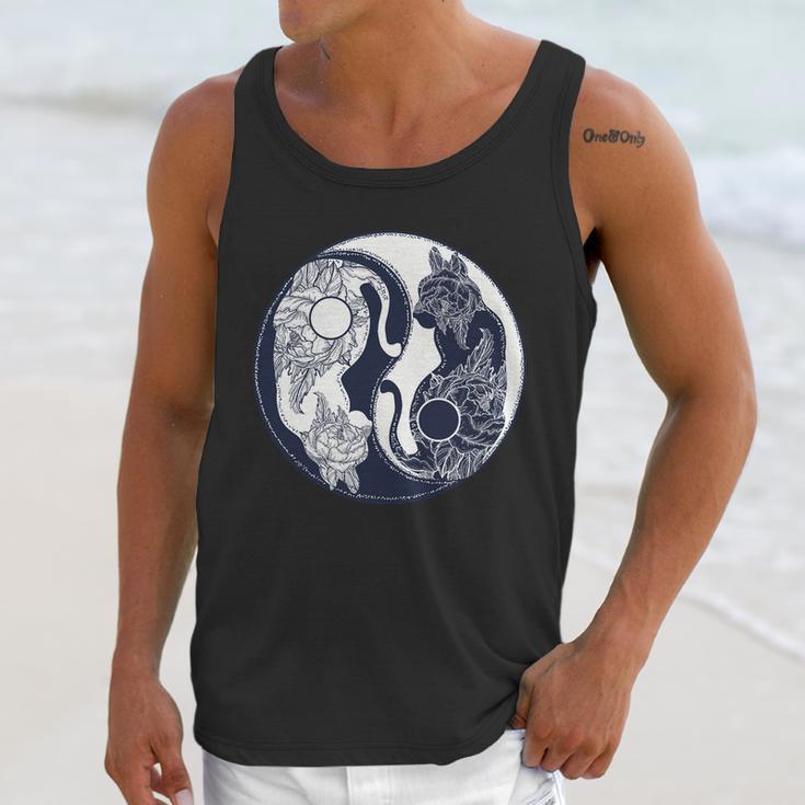 Yin Yang Cat Logo Unisex Tank Top Gifts for Her