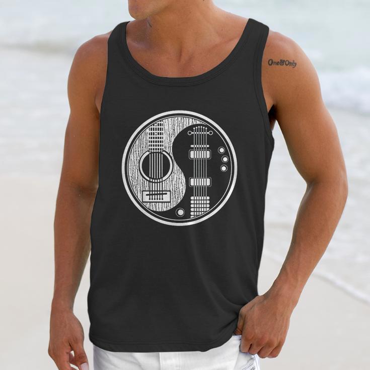 Ying Yang Acoustic Guitar Rock Star Gift Unisex Tank Top Gifts for Her