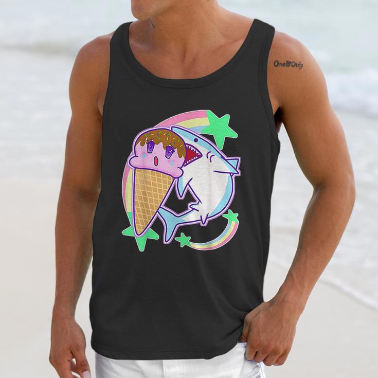 Yume Kawaii Pastel Goth Ice Cream And Shark Fairy Kei Unisex Tank Top Gifts for Her