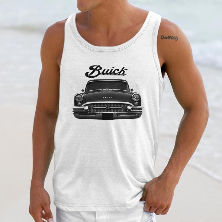 1955 Buick Front Black Unisex Tank Top Gifts for Her