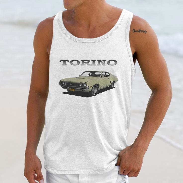 1970 Ford Torino Cream Unisex Tank Top Gifts for Her