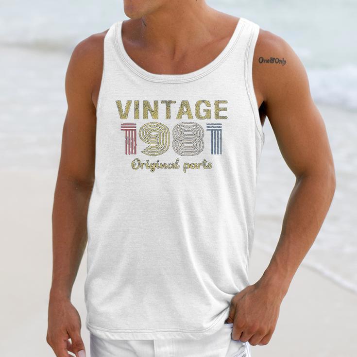 40Th Birthday Gift Vintage 1981 Original Parts Unisex Tank Top Gifts for Her