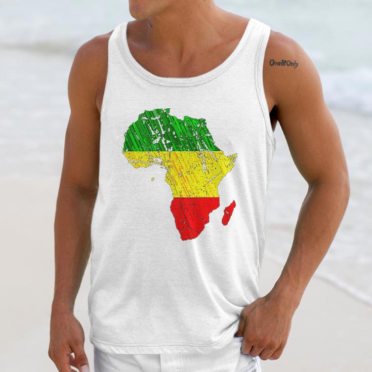 Africa Map Reggae Rasta Print Green Yellow Red Africa Pride Unisex Tank Top Gifts for Her