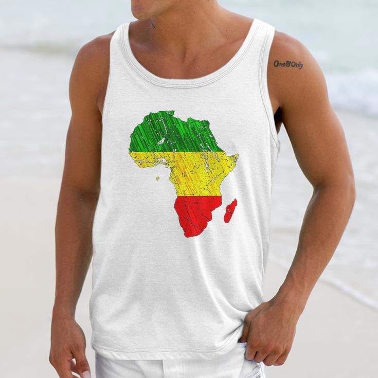 Africa Map Reggae Rasta Green Yellow Red Africa Pride Unisex Tank Top Gifts for Her